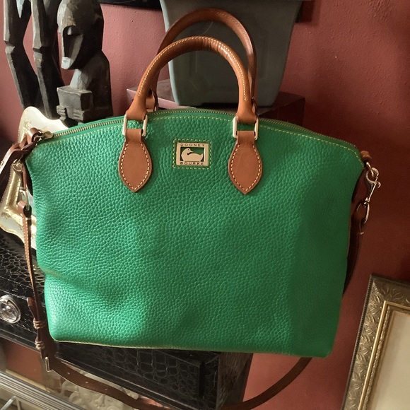 Dooney & Bourke Handbags - Cute & Preppy Kelly Green Pebbled Leather Dooney & Bourke Bag